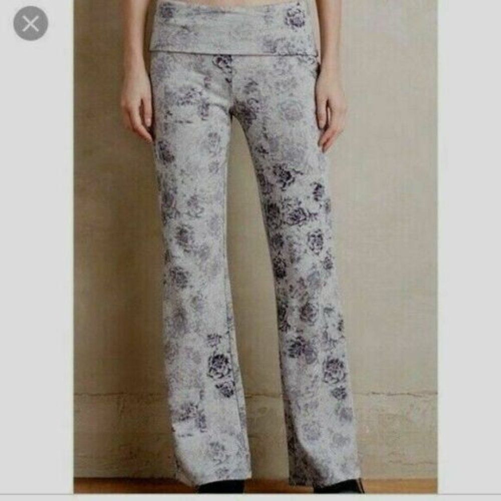 Anthropologie Saturday Sunday Gray Rosie Foldover Pants Size M Retail $88
